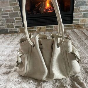 Cole Haan Cream Leather Shoulder Bag